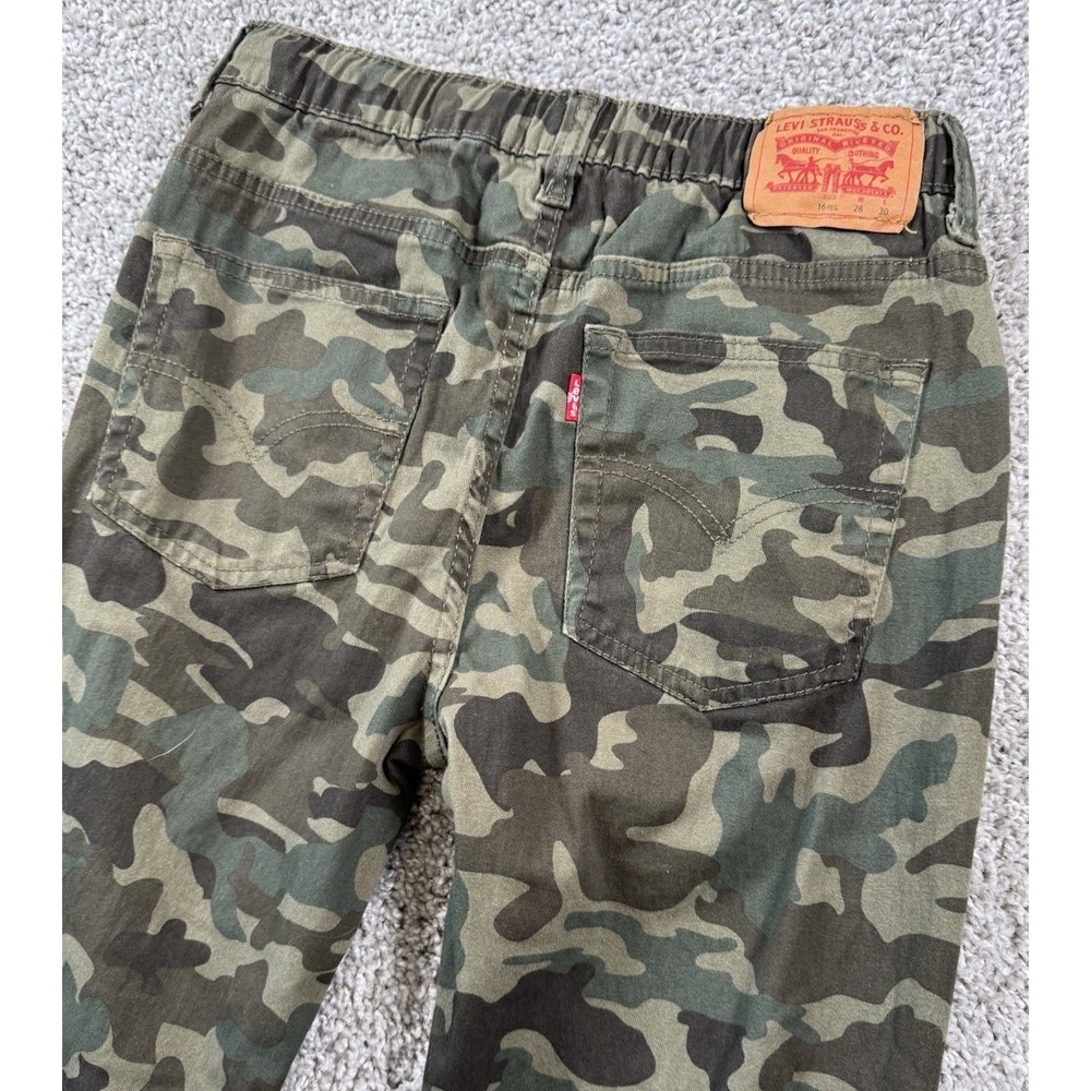 Levi's Camo Jogger Pants Drawstring Military Casual‎ Boys 16 28x28